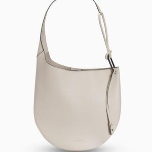 Leather Calvin Klein structured hobo bag